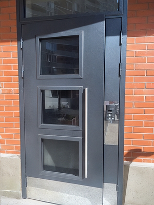 Дверь с окнами для подъезда Дверь с окнами для подъезда